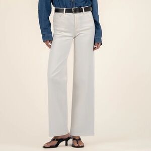 Kut from the Kloth Jean High-Rise Flare Jeans, in Ecru, size 14, NWT